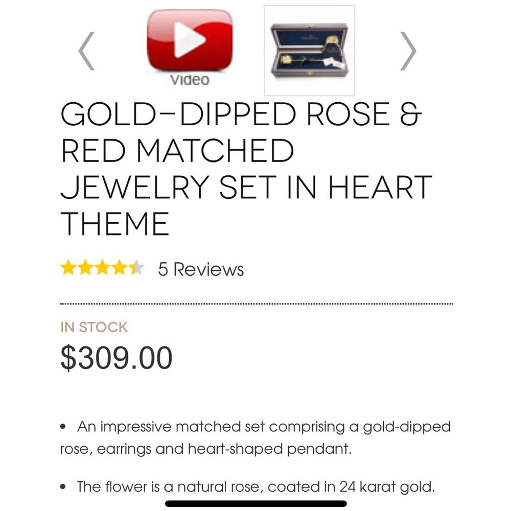 The Eternity Rose 24K Dipped Gold with Jewelry - Picture 5 of 8